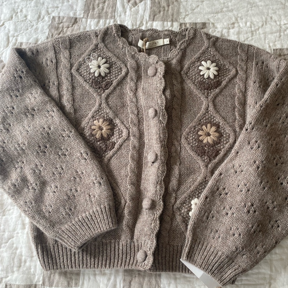 NWT Clover Cardigan (MINOR FLAW) - Picture 3 of 4